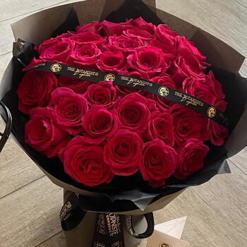 岚黛 鲜花同城配送33朵国产小众弗洛伊德玫瑰花束周年纪念日生日礼物