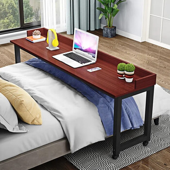 藤印象电脑桌床上书桌懒人跨床桌简易小桌子家用长方形卧室可移动桌子