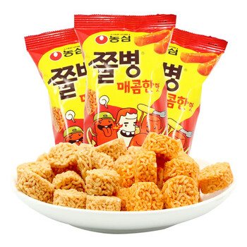 韩国进口食品农心干脆面烤肉味辣味安城汤面味x4袋干吃面追剧解馋休闲