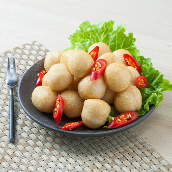 广州日式鱼蛋原味鱼丸黄金咖喱鱼蛋小吃零食休闲食品即食日式鱼蛋咖喱