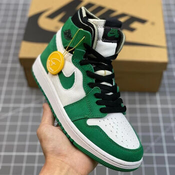 zoomcmft大巴黎雕刻金白绿米粉色马卡龙气垫篮球鞋aj1cmft脏粉36