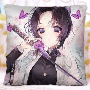 蝴蝶忍谷子周边 虫柱抱枕鬼灭之刃动漫来图定制靠垫送女朋友 蝴蝶忍