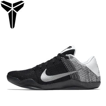 11代篮球鞋男12ad款气垫篮球鞋耐磨防滑运动鞋学生实战靴科比11代黑白