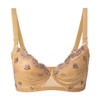 美体塑身内衣塑身束腰模具身材管理器 金色文胸 98码【140-155斤】