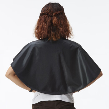 理发店染发披肩 防水美发焗油围布剪发烫染围巾化妆店客人专用 黑色