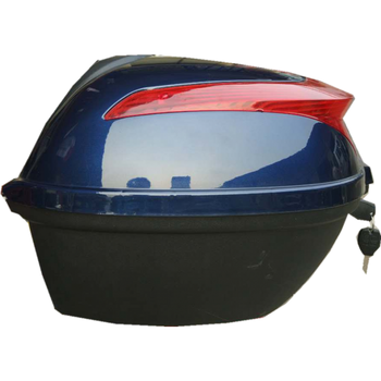 摩托车女装踏板车尾箱电动车后备箱储物箱工具箱粉红色大号宝石蓝