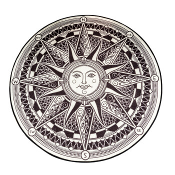 潮牌地毯个性阿波罗地垫客厅卧室圆形长方形床边垫试衣镜毯 太阳神