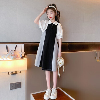 萌菲思童装女大童连衣裙夏季新款2023中儿童裙子夏天712岁学生女孩