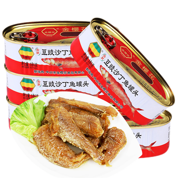 金樱花豆豉鱼罐头沙丁鱼184g4罐
