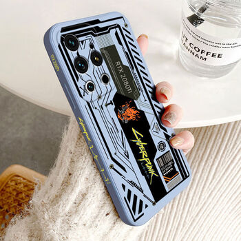 姒桀 赛博朋克2077魅族18pro手机壳直边液态魅族18x防摔硅胶meizu18s