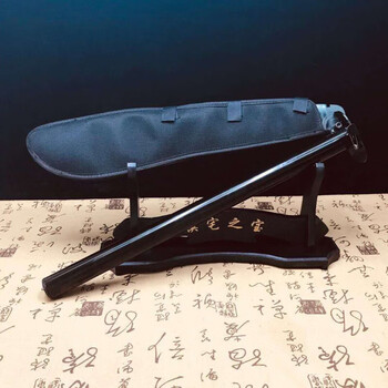 刀剑长款青龙偃月刀关羽大刃武术大刀硬冷春秋朴刀未开刃黑色折叠关公