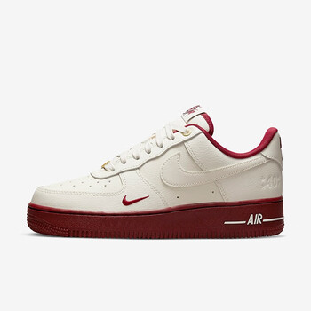 耐克nike女鞋airforce1low空军一号af1米白红低帮潮流休闲536