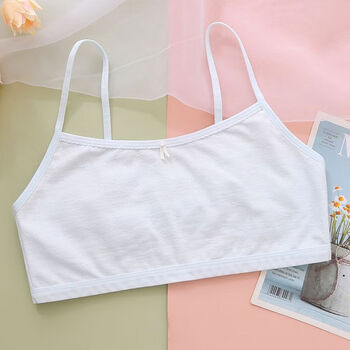 mr  少女学生纯棉透气防凸点11岁小吊带背心女童发育期大中童女孩内衣