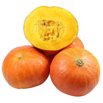 樱霞金瓜红金瓜新鲜红皮南瓜黄色南瓜春节吉祥物万圣节雕花 3到4斤(1