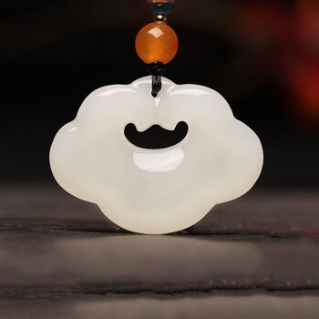 潘家园捡漏轩野和田玉平安锁如意吊坠男女宝宝儿童玉石坠挂件护身符