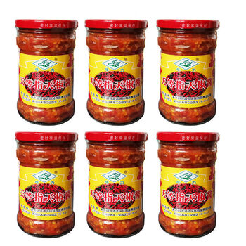 正宗天等指天椒酱250g 广西天等特产辣椒酱蒜蓉味下饭酱 牛力250gx6瓶