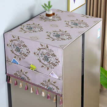 布套子通用冰箱巾盖布 秘密花园-紫 双开门冰箱65*170cm【图片 价格