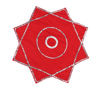 手娟花考级舞蹈手绢花东北秧歌成人儿童二人转跳舞红手帕一对考级麻纱