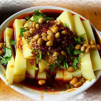 5折贵州土特产网红小吃独山农家凉拌米豆腐即食凉粉带调料3包