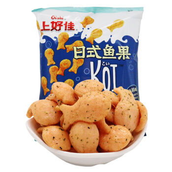 上好佳日式鱼果甜辣海苔味50g膨化食品好吃休闲零食小孩爱吃的海苔鱼