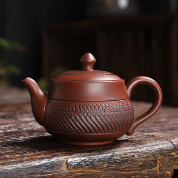 景德馨紫陶壶名家纯手工大西施壶正宗紫陶泡茶壶紫砂茶具套装
