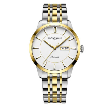 梦特娇(montagut) 传承系列商务时尚男士手表钢带全自动机械表生日