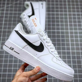 linikerbaf1权志龙nike空军一号男女鞋白黑熊猫低帮休闲运动跑鞋情侣