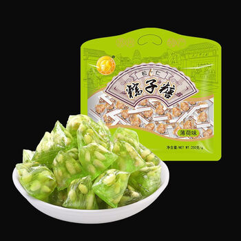 菜欢欢松仁粽子糖苏州上海特产三角超多松子手工桂花薄荷250g250g薄荷