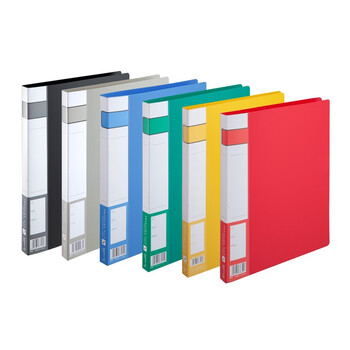 科朗鑫盛a4文件夹资料夹长押夹蓝色办公文具a602资料夹3个装颜色随机