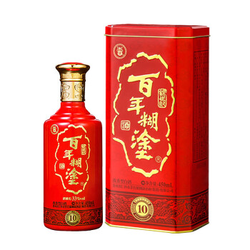 百年糊涂 红瓶银世纪(红10) 33度450ml 浓香型白酒 贵州茅台镇粮食酒