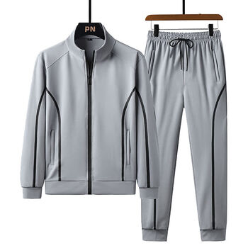 zgmr长袖运动套装男春秋季外套大码休闲长裤套装冬装卫衣男运动服套装