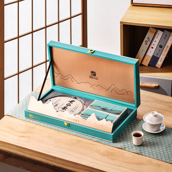 饼包装盒中秋送礼200克357克白牡丹普洱茶饼空礼盒茶饼盒家用注空礼盒