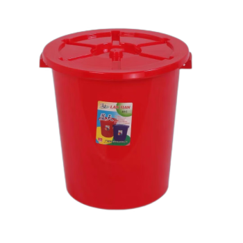 广东国光蓝天塑料pp大容量储水加厚带盖水桶 5个/组 红色 45L加厚