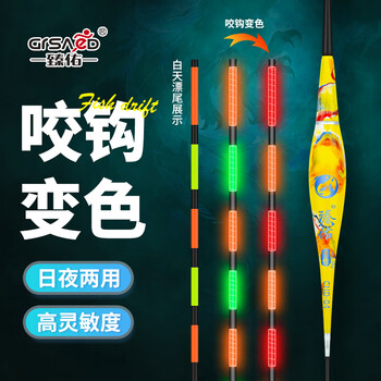 臻佑（Grsaed）咬钩变色夜光漂夜钓鲫鲤鱼高灵敏鱼漂重力感应醒目电子浮漂CHD04