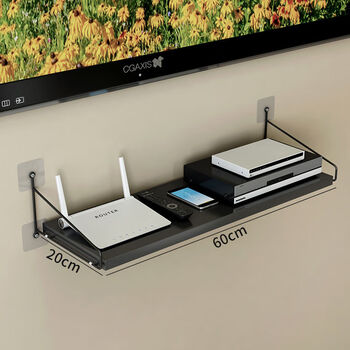 非戈思轩严选墙上路由器置物架免打孔挂墙铁艺客厅电视墙面壁挂支架