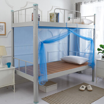 寝睡家纺宿舍蚊帐学生1米上下床夏季上铺上下铺通用12米床单人简易09m