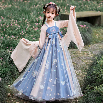 童装旗舰汉服女童春夏儿童民族服装仙气小孩古风女装超仙小女孩10岁