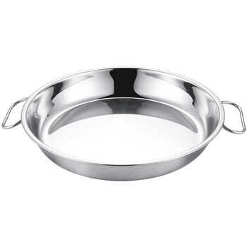 凉皮盘子凉皮锣锣不锈钢家用平底不粘做凉皮的盘子蒸凉皮工具罗罗24cm