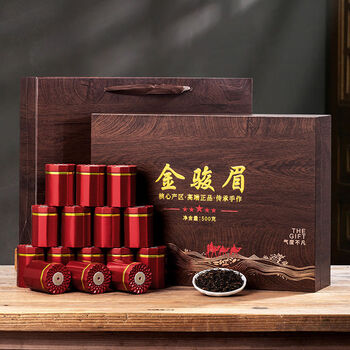 屿毅静天姿过年送礼金骏眉2024新茶红茶茶叶礼盒装木盒金骏眉