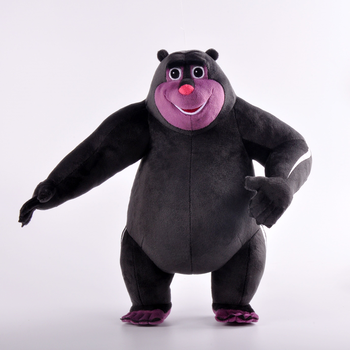 玩具光头强公仔吉吉毛毛玩偶洞洞幺儿童节礼物黑熊老师34cm正版授权