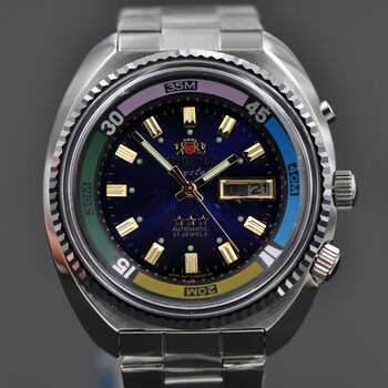 小米星全自动机械表男士海霸进口46943机芯大表盘夜光防水腕表蓝色