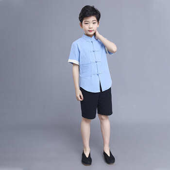 儿童爱国诗歌朗诵服装民国风学生装五四青年中山装男女童合唱团六一
