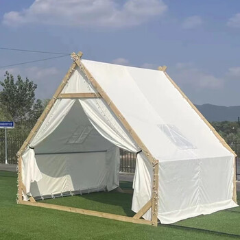 网红三角帐篷露营防风户外野营景区民宿防雨餐饮烧烤火锅帐篷定制 2.