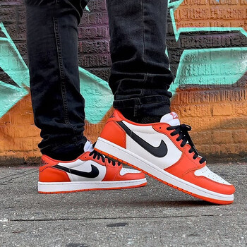 潮耐克nikeairjordan1lowaj1灰白扣碎篮板低帮男子运动篮球鞋休闲鞋