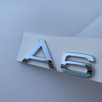 奥迪车标黑武士改装专用a4a6allroad旅行版运动尾标后标标志标贴 a6字