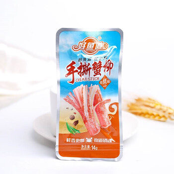 好鱼道手撕蟹柳即食蟹肉棒海鲜海味香辣原味宿舍解馋休闲零食小吃