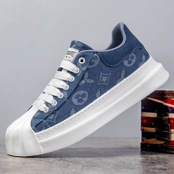 哈雷萨斯品牌帆布鞋男夏季薄款前系带2024新款透气百搭休闲高端贝壳头