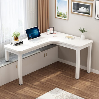 muliger 实木转角桌飘窗桌拐角高低桌长短腿桌子实木靠窗台书桌转角阳