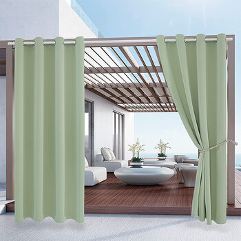 户外凉亭防水窗帘成品遮阳防晒简约室外露台庭院遮光隔热防雨阳台