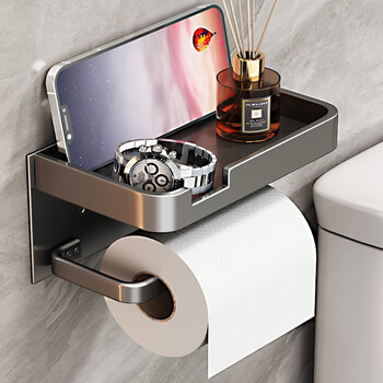 慕亚(muya)卫生间纸巾盒壁挂式厕所抽纸盒家用免打孔厕纸架洗手间卷纸